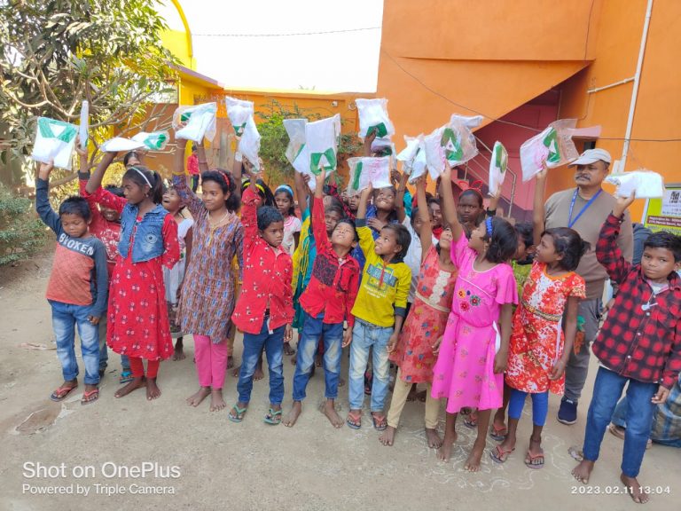 74th Prog at Nabadisha Model School,Puncha, Purulia …distribition of education accessories, shool uniforms, woolens, awareness prog, sport materials, toiletries, blue tooth systems, cosmetics and two months’ ration along with protein food.