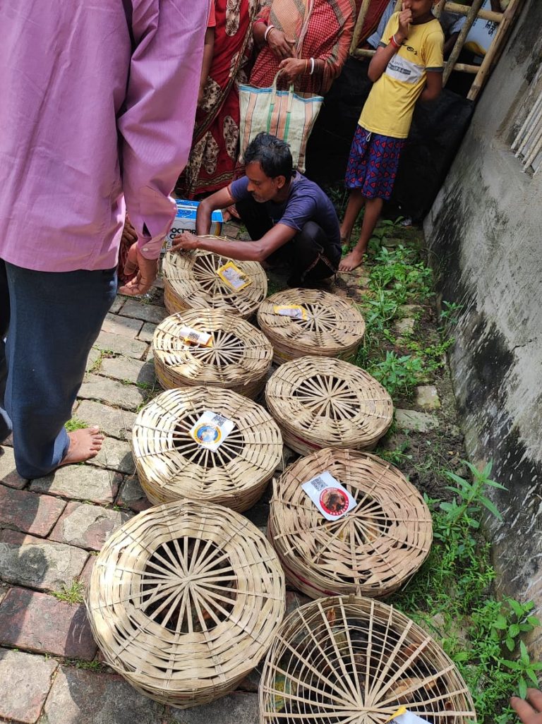 Our 81st prog at Daria, Diamond Harbour .. self help initiative along with Puja Dresses and Book Shelf for Orphanage.